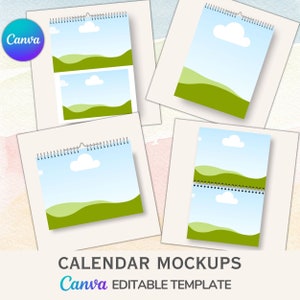 Canva Digital Calendar Mockups for Etsy Sellers - Easily create professional looking calendars in your mockups!