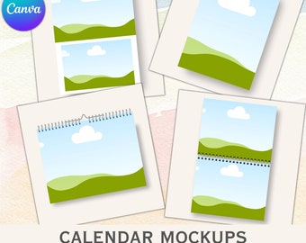 Canva Calendar Mockup Templates for Etsy Sellers (Digital Download)