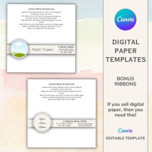 Canva Digital Paper Mockup Templates | Etsy Listing Images | Digital Paper Sellers | Easy Drag & Drop image 4