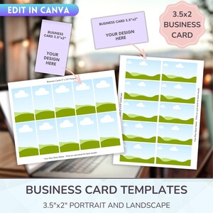 Canva Digitale Visitenkarten Vorlage für Etsy Verkäufer - Erstelle ganz einfach die PDF-Vorlagen, die deine Kunden zum Download benötigen!
