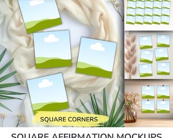 Canva Affirmation Card Mockup Templates | Etsy Listing Mockups | For Etsy Sellers | Easy Drag-and-Drop