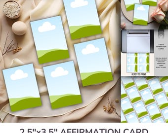 Canva Affirmation Card Mockup Templates | Etsy Listing Images for Sellers | Editable Digital Download