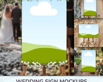 Canva Hochzeit Schild Mockups - Ratio 2:3 (Digitaler Download)