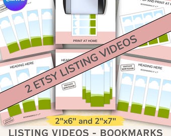 Bookmark Video Template: Canva Editable Etsy Listing (Digital Download)