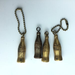 Vintage Brass Coke Bottle Charms