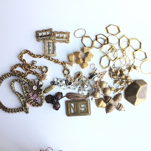 Vintage Brass Jewelry Components and Findings