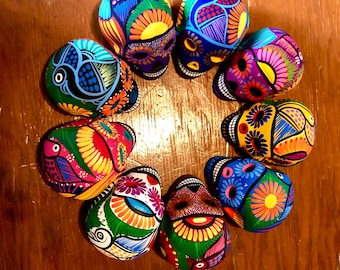 Sugar Skull Tag der Toten Schädel Wohnkultur für Halloween oder Tag der Toten Skull Art Handmade Calavera de Dia de Muertos Schädel Cinco de Mayo