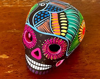 Teschio di zucchero messicano dipinto a mano / Scegli il colore / Calavera de Dia de Muertos / Teschio del Giorno dei Morti / Cinco de Mayo / Decorazioni di Halloween