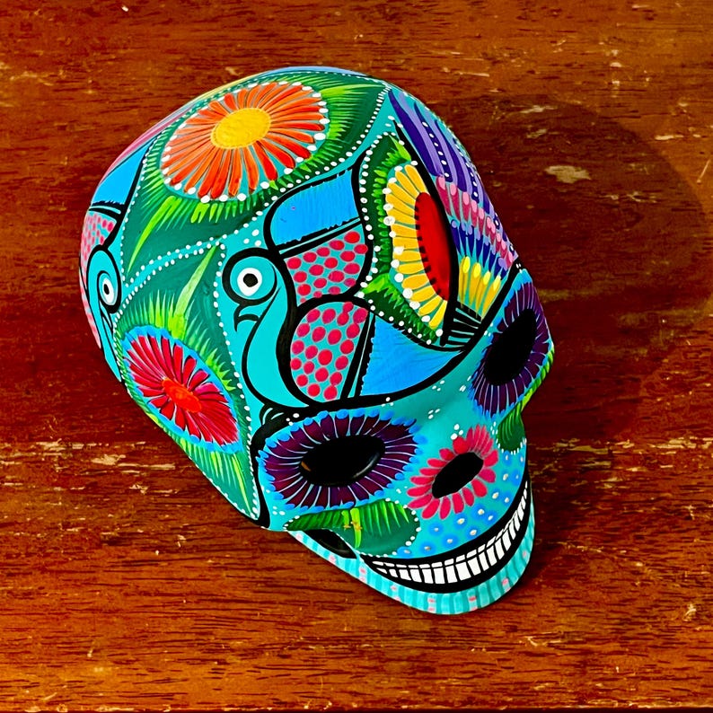 Hand-painted Mexican Sugar Skull [choose Color] Dia De Muertos/day of ...