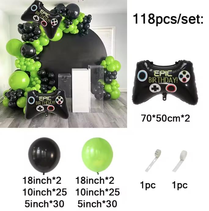 118Pcs Gaming Balloon Garland Kit