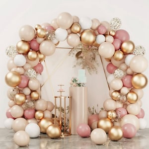 102 pezzi oro rosa, rosa e oro palloncini arco ghirlanda kit festa di compleanno matrimonio decorazioni baby shower forniture