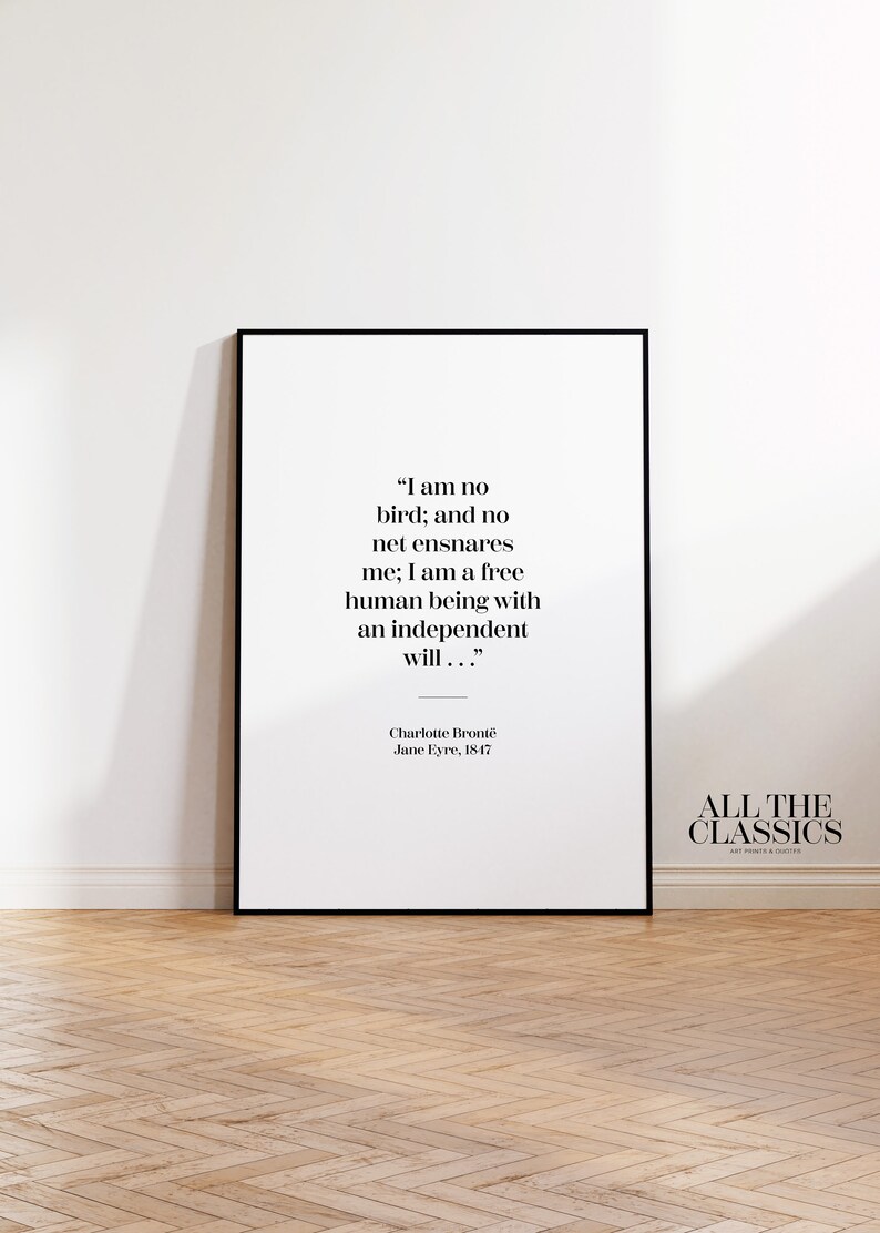 Book Quote Art Print Printable Wall Art Minimalist Literary Print