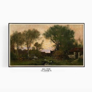 Samsung Frame TV Art | Vintage Art | Digital Wall Art | Dramatic Rustic Landscape | Abendstimmung | Eugène Galien-Laloue