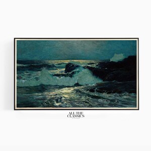 Samsung Frame TV Art | Vintage Art | Digital Wall Art | Early Moonrise | Frederick Judd Waugh