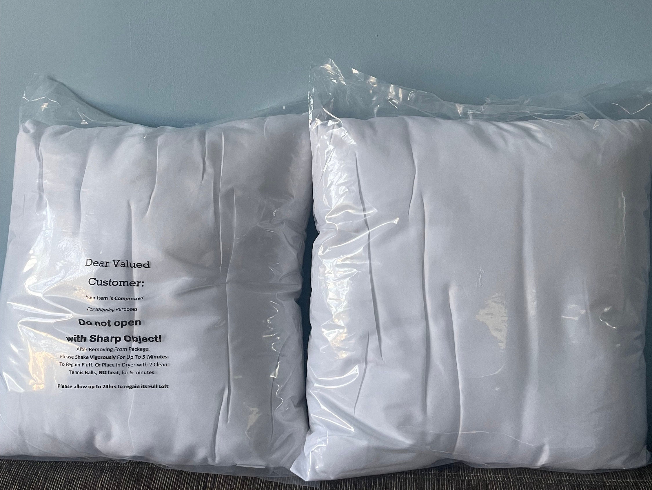 Pillow Insert 18 x 18 Inch (45cm x 45cm) Polyester Fill - Square White