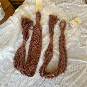 Make-an-offer Terracotta Macrame Plant Hangers