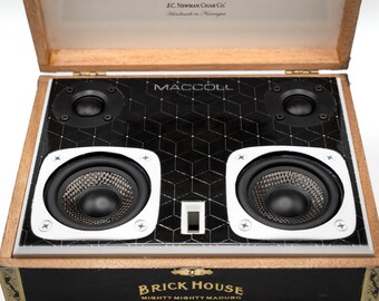 Artisan cigar box bluetooth stereo [Brick House] by MACCOLL AUDIO