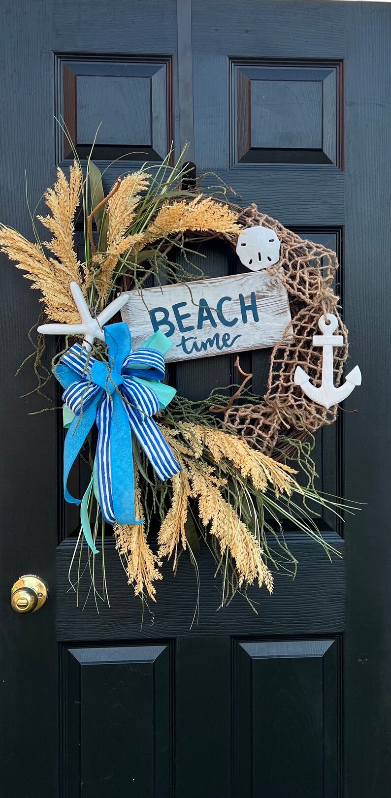 Summer Beach Wreath for Front Door, Beach House Wreath, Coastal Decor ...