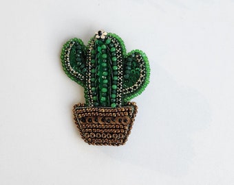 Handmade Cactus Brooch