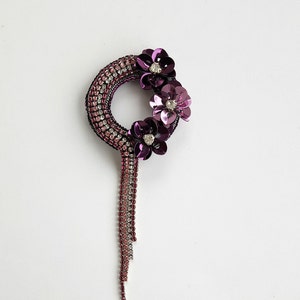 Handmade Flower Wreath Brooch