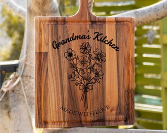 Grandma Gift, Nana Gift, Custom Cutting Board, Personalized Cutting Board, Charcuterie Board, Grandparent Gift, Gift For Mom, Kitchen Decor