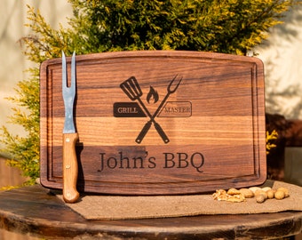 Grilling Gift, BBQ Gift, Fathers Day Gift, Grill Master Gift, Personalized Cutting Board, BBQ Cutting Board, Custom Charcuterie Board