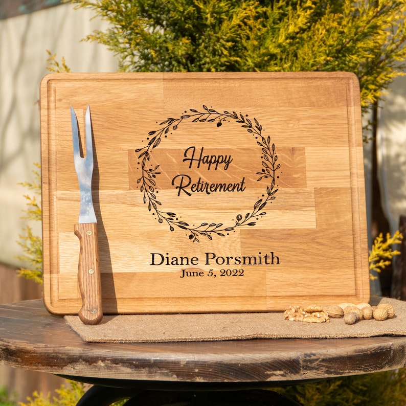 Charcuterie Boards Retirement Gift Idea Bread Board Wooden Etsy