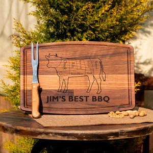 Custom BBQ Board, Grill Master Gift, Charcuterie Board Personalized, Fathers Day Gift, Meat Cutting Board, Grill Gift, BBQ Cutting Board