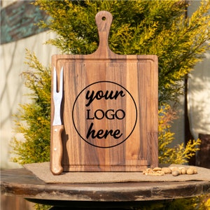 Tabla de cortar de madera, logotipo de agente inmobiliario, logotipo de catering, regalo de cierre de agente inmobiliario, tabla de cortar personalizada, regalo de oficina, decoración de restaurante, logotipo de la empresa
