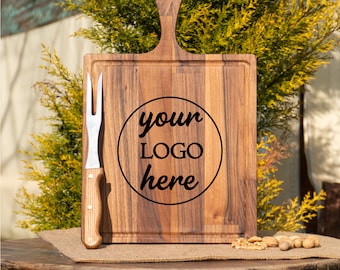 Wooden Cutting Board, Realtor Logo, Catering Logo, Realtor Closing Gift, Custom Cutting Board, Office Gift, Restaurant Decor, Company Logo