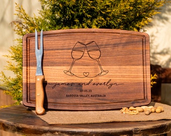 Tabla de charcutería, tabla de cortar personalizada, regalo de boda, tabla de cortar personalizada, regalo de compromiso, regalo de despedida de soltera, regalo de recién casados