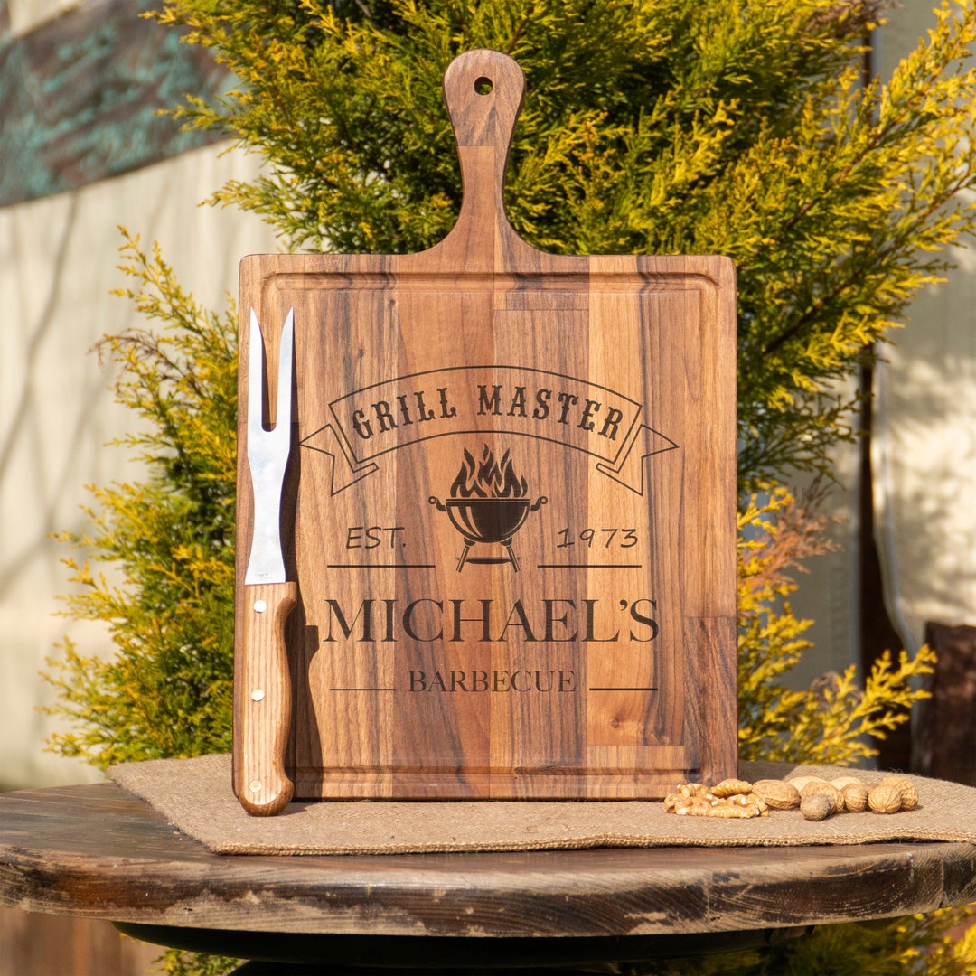 Personalized Cutting Board, Grill Master Gift, Grilling Gift, Grill
