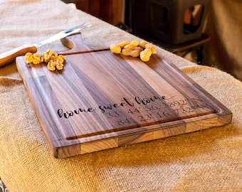 Custom Cutting Board, Housewarming Gift, New Home Gift, Coordinate Cutting Board, Realtor Closing Gift, Personalized Cutting Board, Realtor