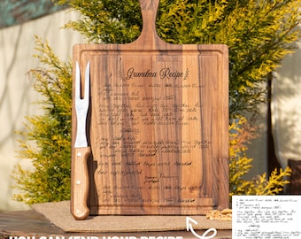 Handwritten Recipe Cutting Board, Custom Cutting Board, Engraved Cutting Board, Customized Cutting Board