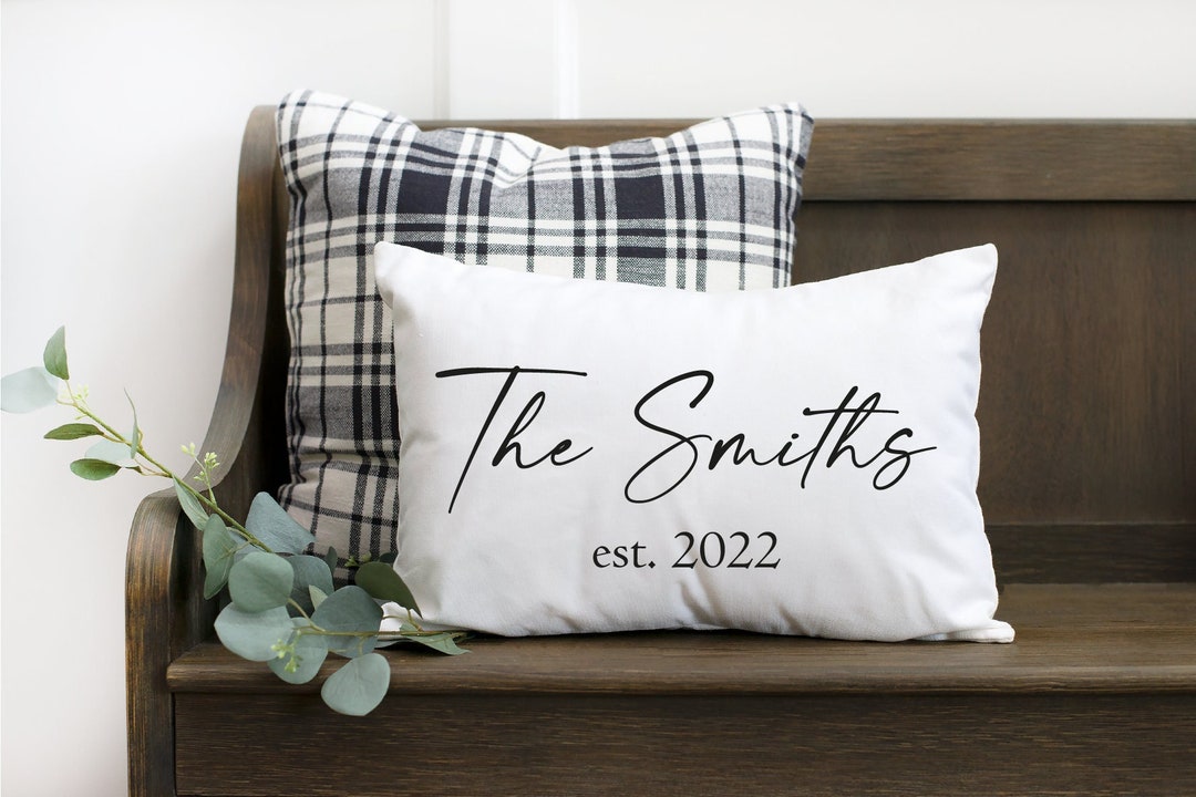 Personalized Family Name Pillow, Custom Pillow Covers, Family Pillow