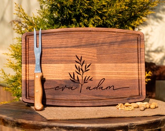 Tabla de cortar personalizada, tabla de charcutería, tabla de cortar personalizada, regalo de boda, regalo de compromiso, regalo para pareja, regalo de pareja