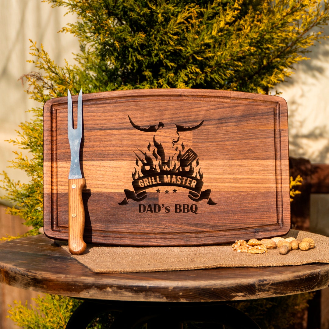 Bbq Cutting Board, Bbq Carving Board, Bbq Dad Gift, Bbq Gift, Meat