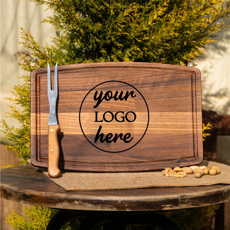 Custom Logo Cutting Board Logo Cutting Board Engraved Etsy
