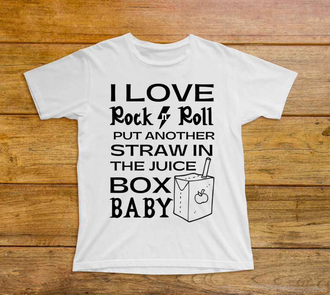 I Love Rock N Roll Put Another Straw in the Juice Box Toddler Etsy