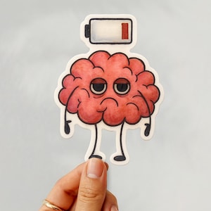 Mental Health Sticker | Introvert Sticker | Social Battery Sticker | Waterproof Sticker For Tumbler Laptop Journal