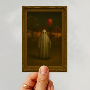 Vintage Halloween Sticker | Ghost Sticker | Halloween Sticker | Gift for Halloween | Creepy Carnival | Waterproof Sticker
