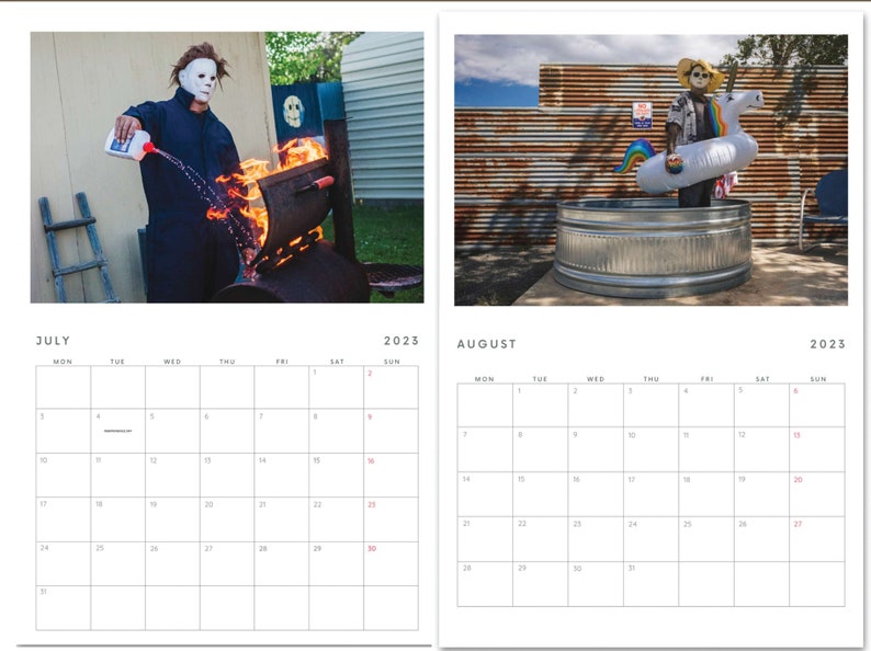 Miguel Myers 2023 Wall Calendar Michael Myers Halloween Etsy