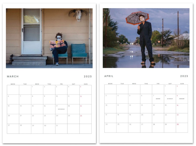 Miguel Myers 2023 Wall Calendar Michael Myers Halloween Etsy