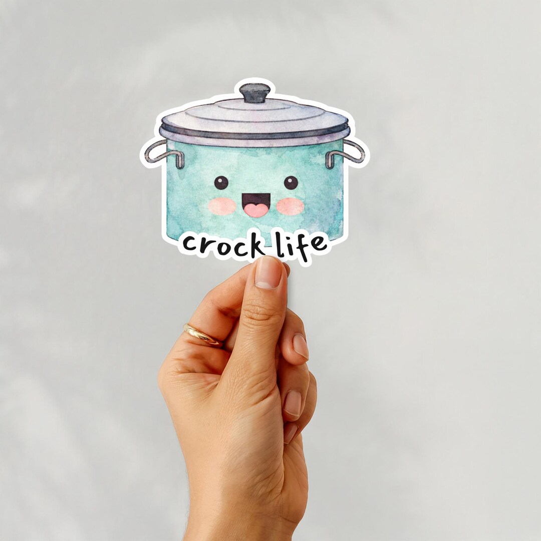 Crocksafe Sticker Crock Life Crock Pot Sticker | Slow Cooker | Cooking Humor - Etsy
