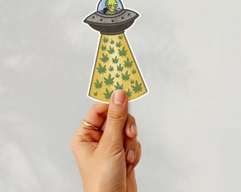 UFO Stoner Sticker | Alien | UFO | Stoner Humor