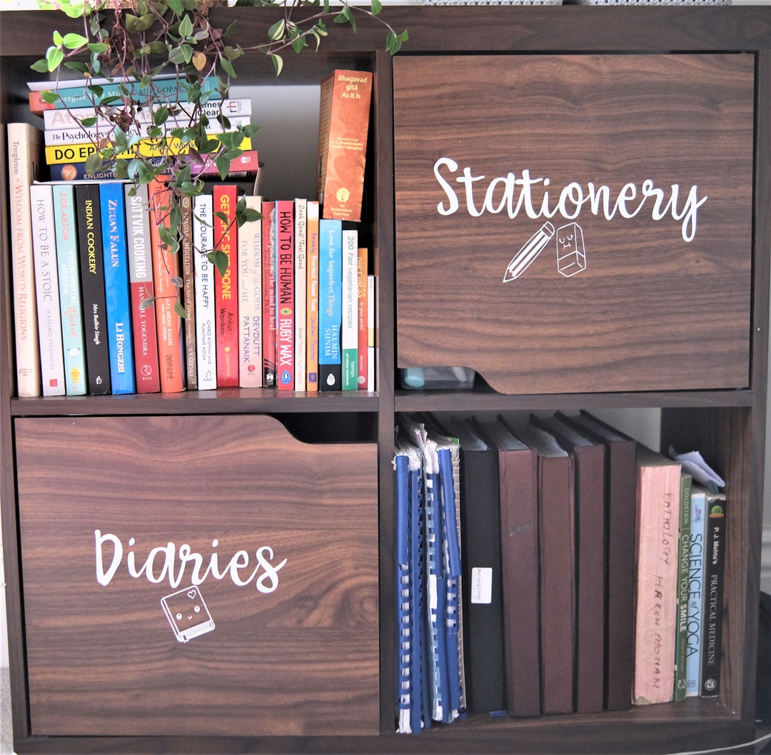 Bookshelf Labels Decals Stationery Label Diaries Label Etsy
