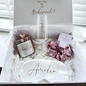 Bridesmaid Gift Set Box Bundle Proposal Gift Thank You Box Personalised Wedding Will You Be My Bridesmaid Bride Big Day Congratulations