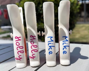 PairBeach Towel Clip Peg Summer Travel Vacation Holiday Pool Personalised Sun Sea Sand Lounger Towel Bed SeasonPersonalised Name Trip Break