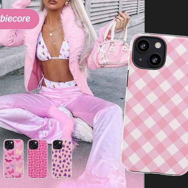 Barbiecore Phone Case Barbie Aesthetics Pink Cover fit for iPhone 11, 12, 13 Pro Max, X, XR, Samsung S22+, S20, S21, S10, Google Pixel 6