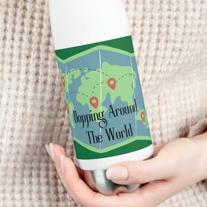 Bopping Around The World | Travel | 20oz Insulated Bottle | International | Abroad